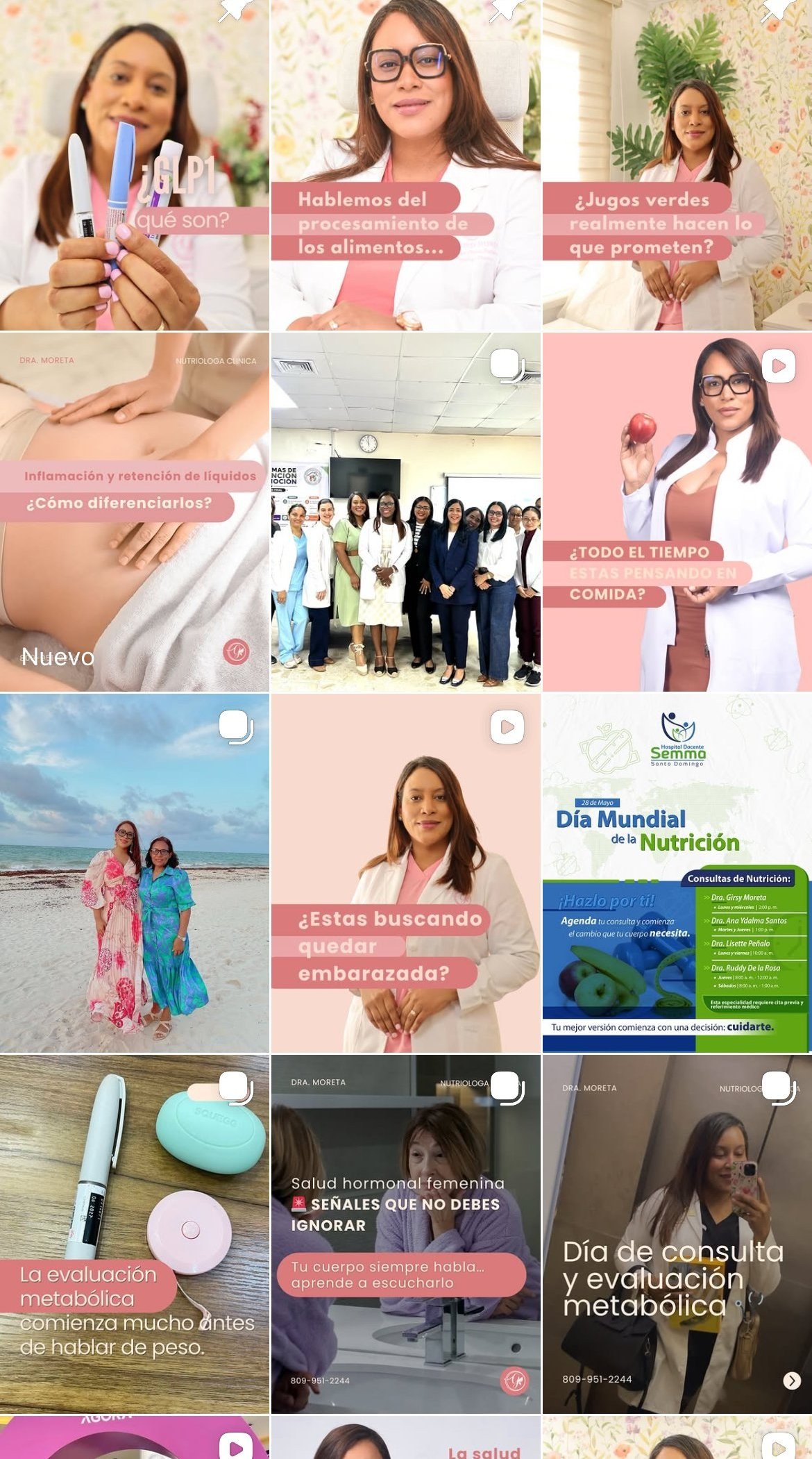 Feed de Instagram de Dra. Girsy Moreta